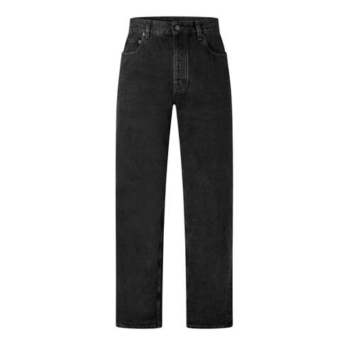 SAINT LAURENT - Men's Relax Denim Mid-Rise Straight Leg Jeans