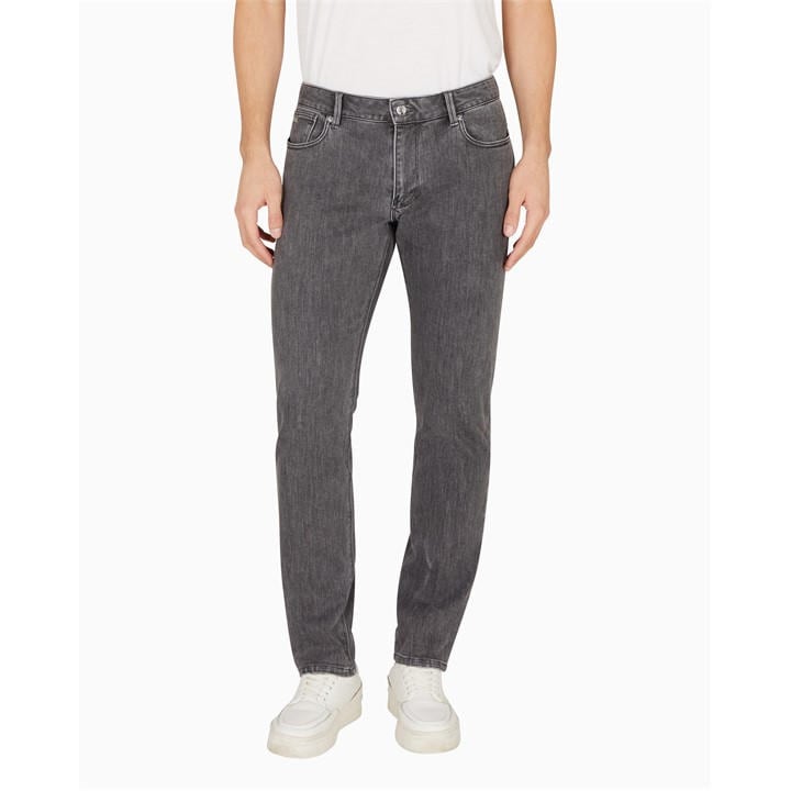 Emporio Armani Men's Grey Slim Fit J06 Jeans Small