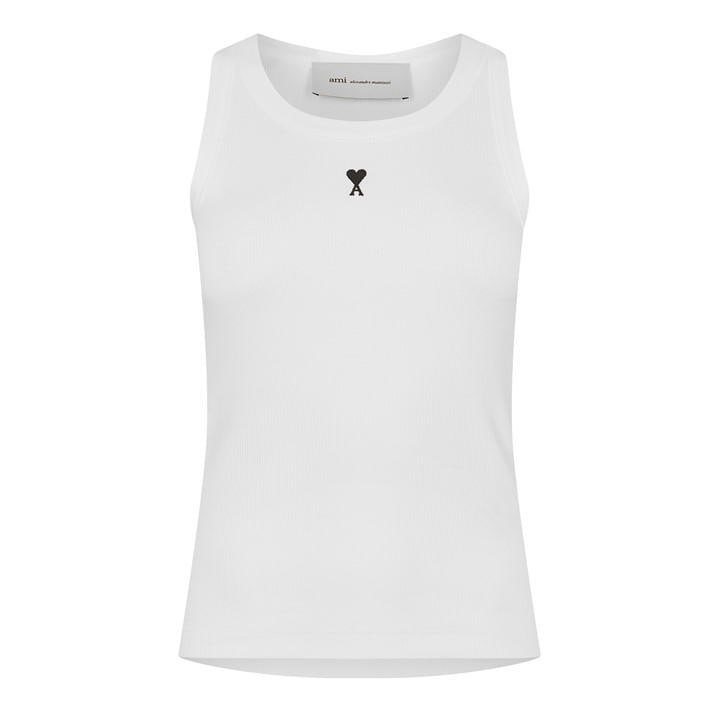 Ami Paris Women's White De Caur Tank Vest - Size 10