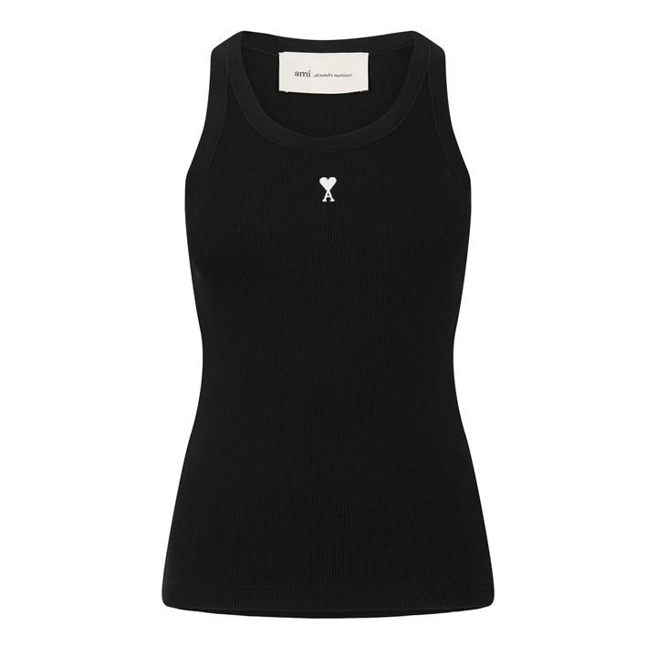 Ami Paris Women's Black De Caur Tank Vest - Size 10