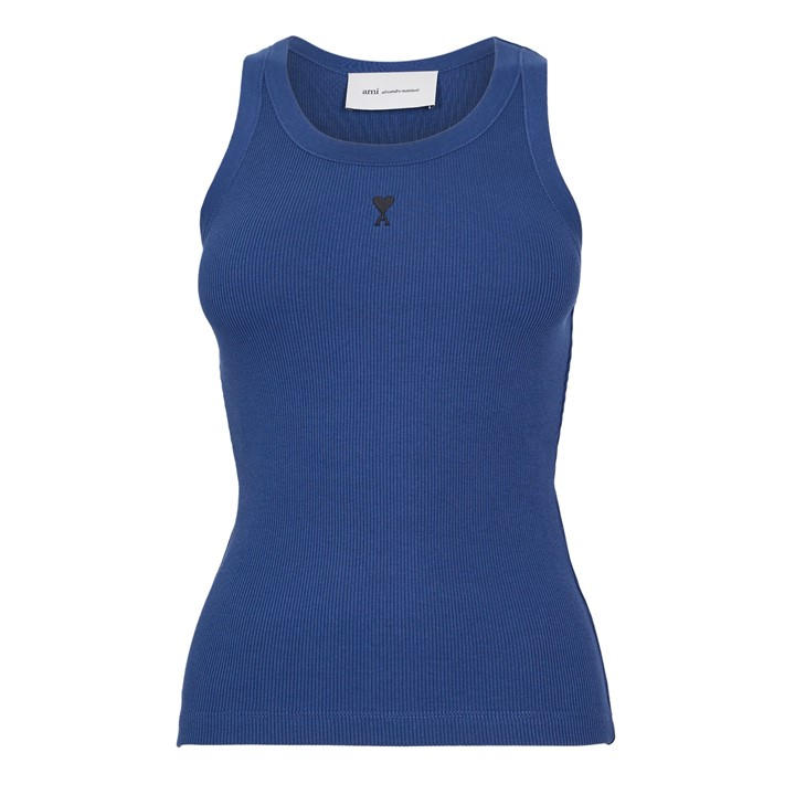 Ami Paris Women's Blue De Caur Tank Vest - Size 14