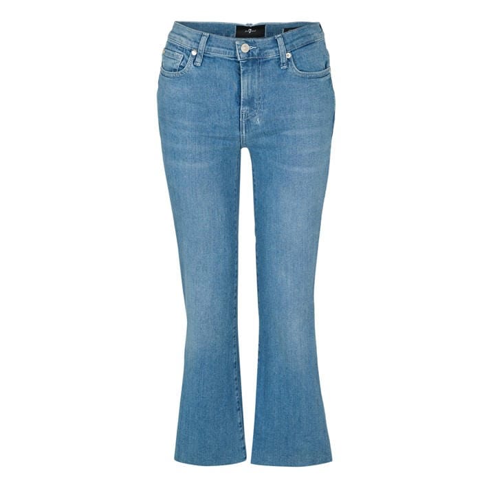 7 For All Mankind Women's Blue 7Fam Cropped Dojo Ld62