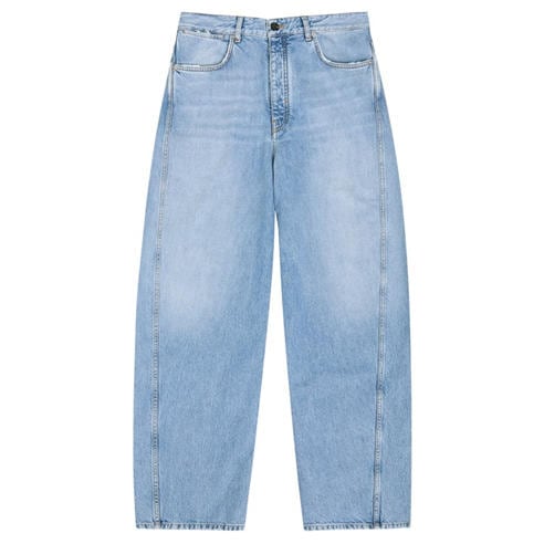 GIVENCHY - Men's Couture Seam Distressed Cotton Straight Leg Jeans