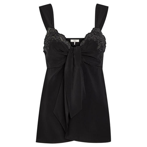 Chloe - Women's Silk V-Neck Lace Cami Top