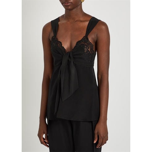 Chloe - Women's Silk V-Neck Lace Cami Top