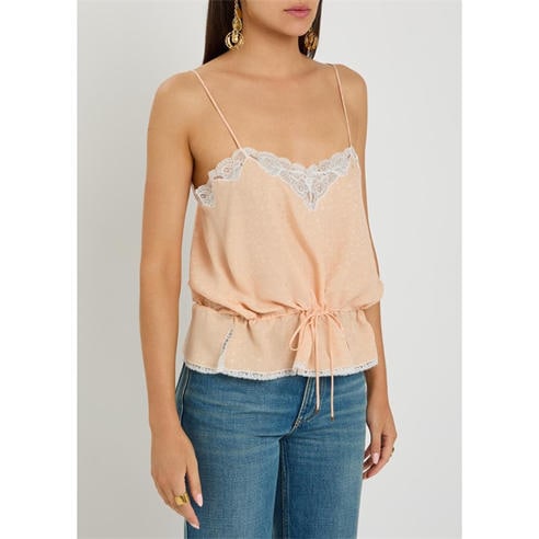 Chloe - Women's Silk Floral Square Neck Cami Vest