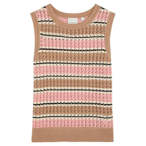 Varley - Women's Deeley Striped Cotton Slim-Fit Tank Top