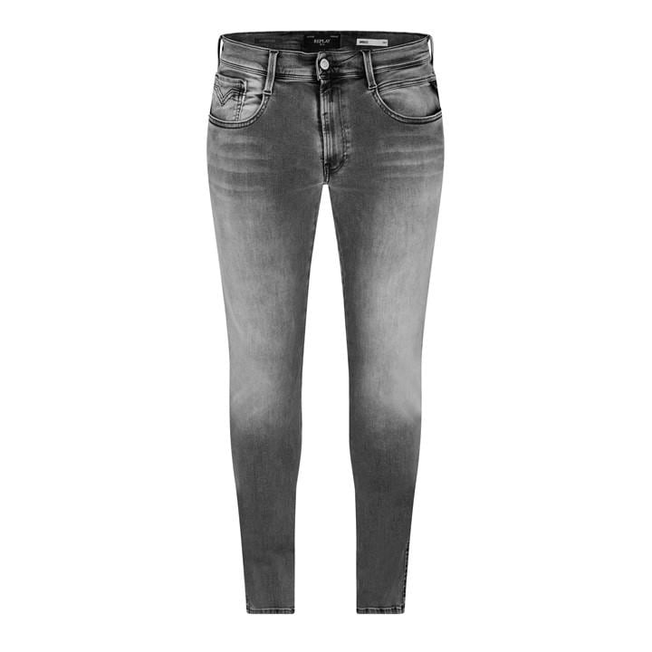 Replay Men's Grey Hyperflex Anbass Slim Jeans Size 34 R