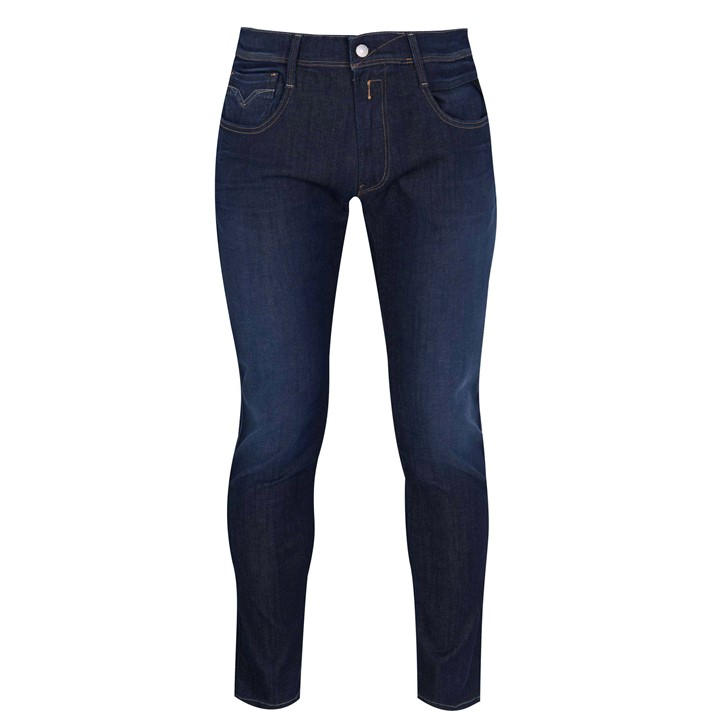 Replay Men's Blue Hyperflex Anbass Slim Jeans Small