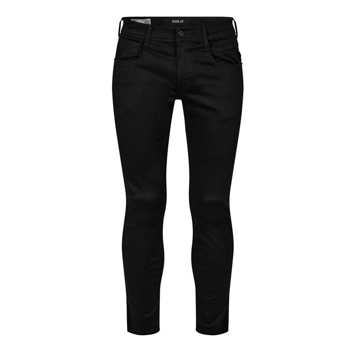 Replay Men's Black Hyperflex Anbass Slim Jeans Size 34 R