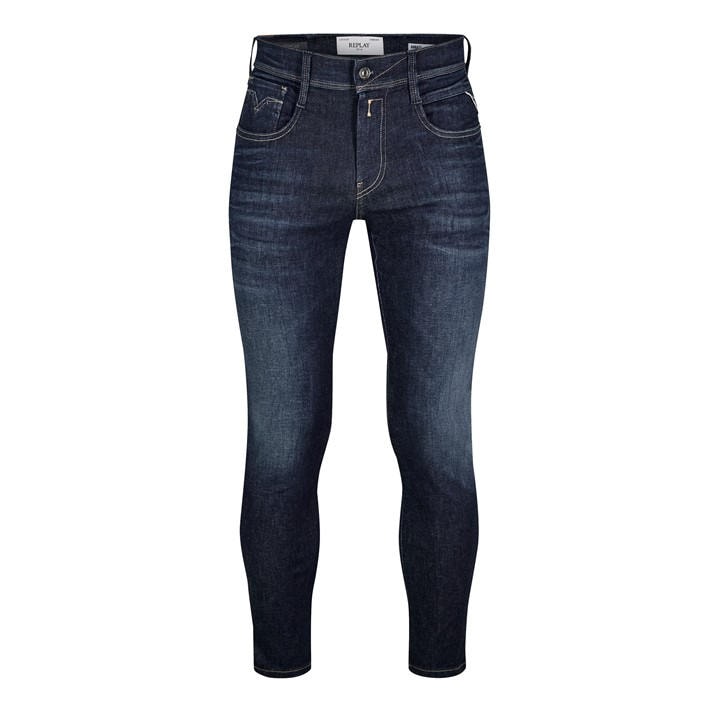 Replay Men's Blue Hyperflex Anbass Slim Jeans Size 38 R