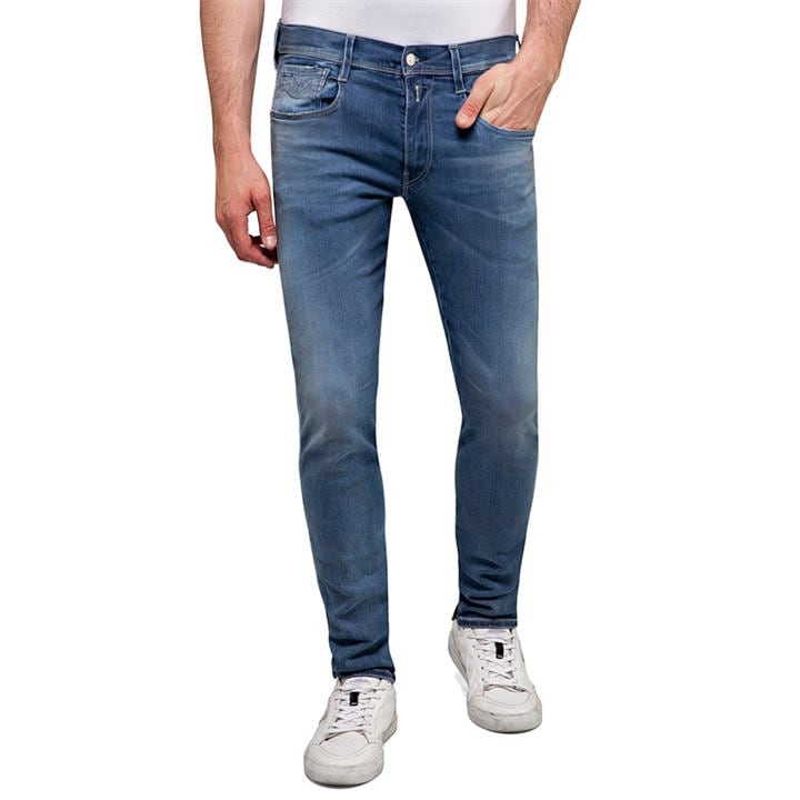Replay Men's Blue Hyperflex Anbass Slim Jeans Size 36 R