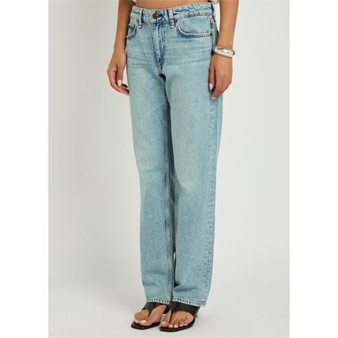 Rag and Bone - Women's Harlow Low-Rise Cotton Straight Leg Jeans
