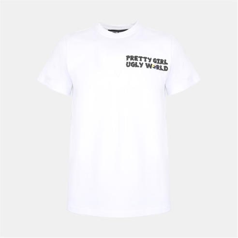 PRETTY BOY UGLY WORLD - Women's Cotton Short Sleeve Crew Neck T-Shirt