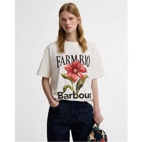 BARBOUR X FARM RIO - Womens T-Shirt