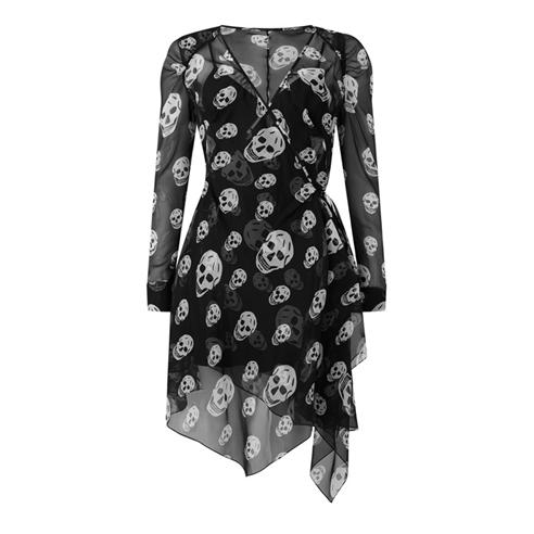 ALEXANDER MCQUEEN - Alex Skull Prnt Wrp Ld63