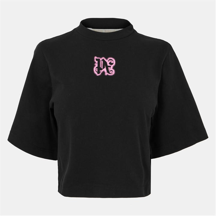 Palm Angels Women's Black Palm Os Neon Tee Ld54 Size 16
