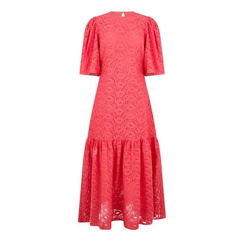 STELLA NOVA - Stella Nova Cotton Lace Maxi Dress - Summer Coral