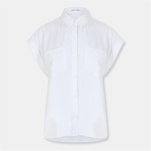 Bella Dahl - Women's Pocket Short-Sleeve Plain Shirt