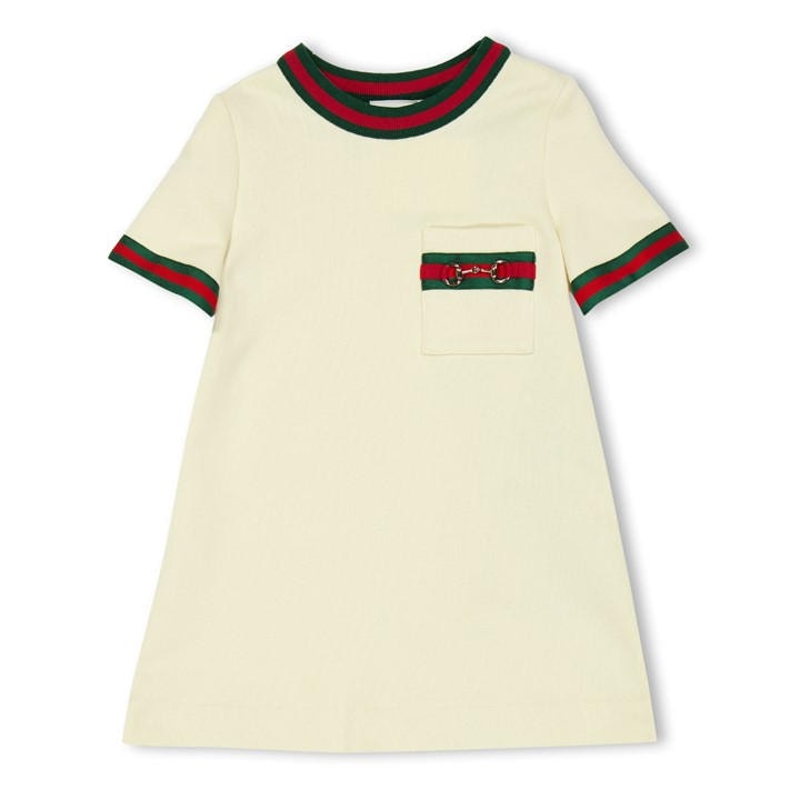 Gucci Girls Cream Kids' Logo Mini Dress - 9 - 10 Years