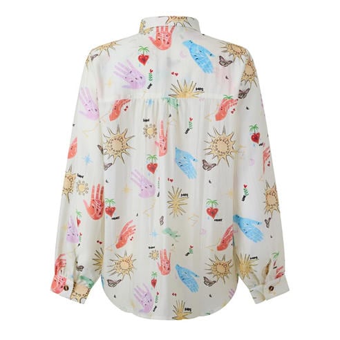 Never Fully Dressed - Womens Long Sleeve Patterned Shirt