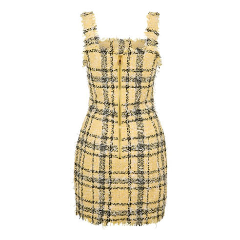 BALMAIN - Balmain Tweed Dress Ld54