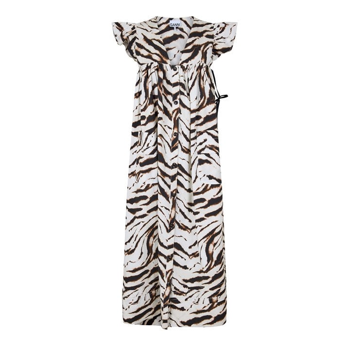 Ganni Women's Angel Long Maxi Dress In White