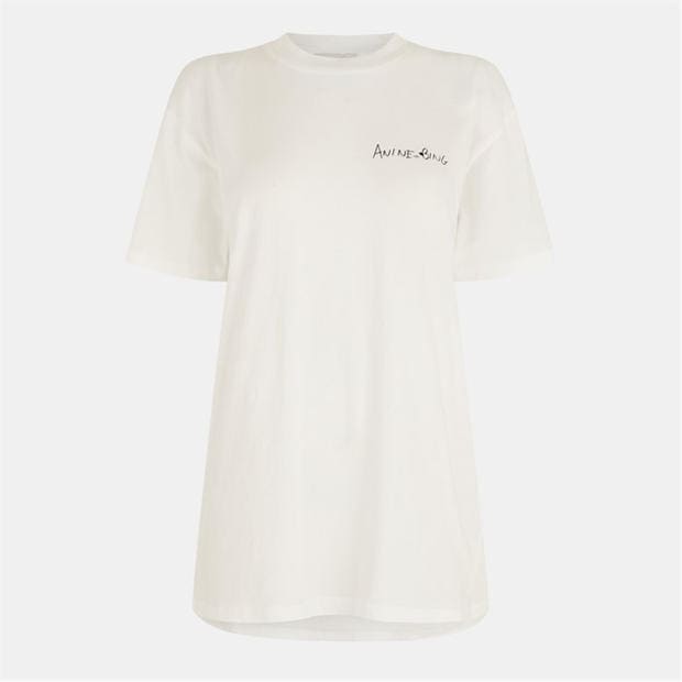 ANINE BING Writing T-Shirt,All Products : American Fashion Style Bags On Sale
