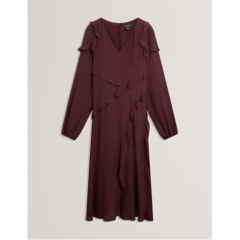 Ted Baker - Women's Long-Sleeve Midi Tea Dress