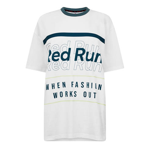 RED RUN - Womens Skyline Oversized Graphic T-Shirt