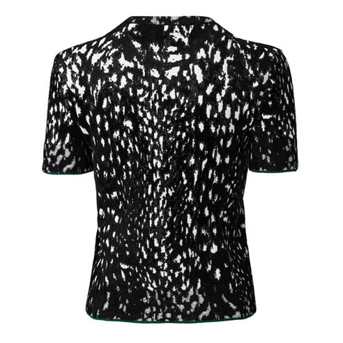 TOM FORD - Women's Velvet Jacquard Crew-Neck Slim-Fit T-Shirt