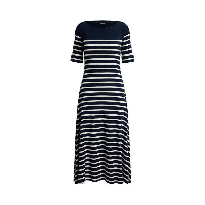 Lauren By Ralph Lauren Women's Blue Munzie A Line Dress - Size 10