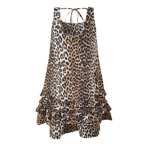 GANNI - Women's Poplin U-Neck Mini Dress