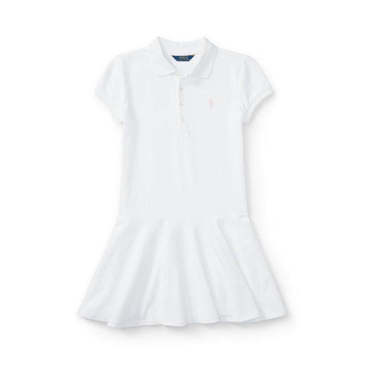 Polo Ralph Lauren Girls White Kids' Dress - 5 - 6 Years