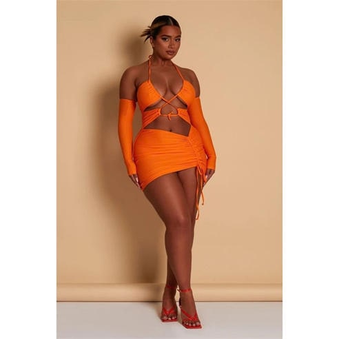 MARS THE LABEL - Women's Ruched Mini Dress