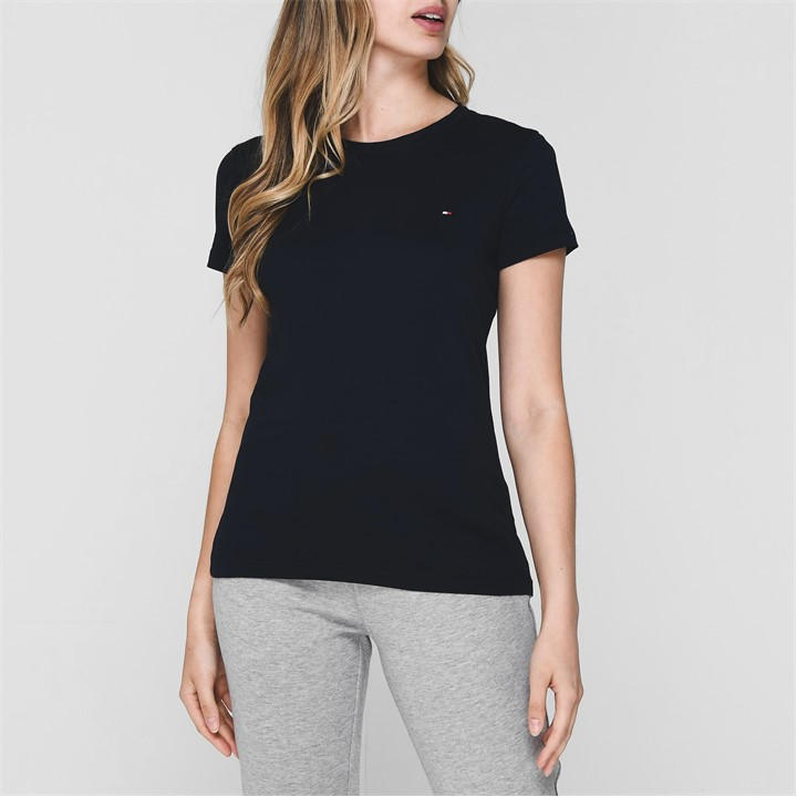 Tommy Hilfiger Women's Blue Heritage Crew Neck T Shirt Size 14