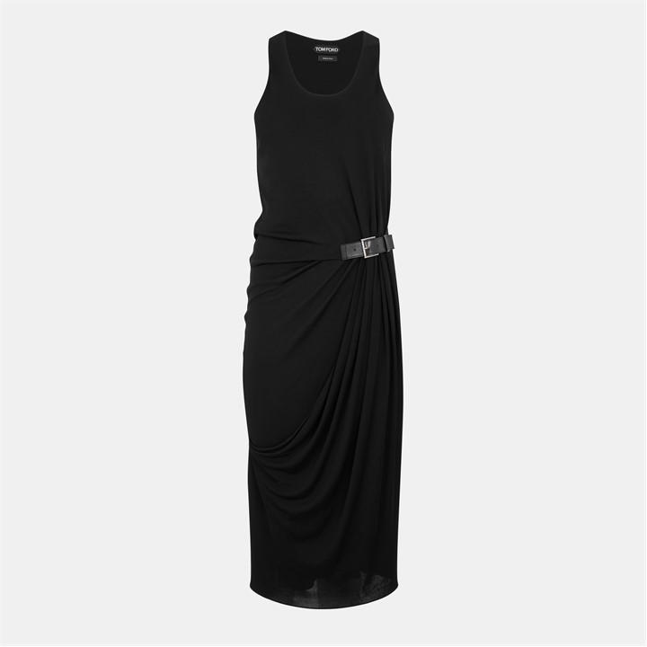 Tom Ford Women's Black Tf Jersey Dress Ld61