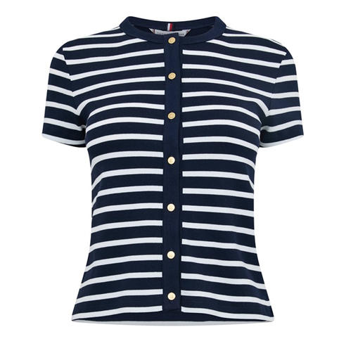 Tommy Hilfiger - Women's Gold Button Slim Fit T-Shirt