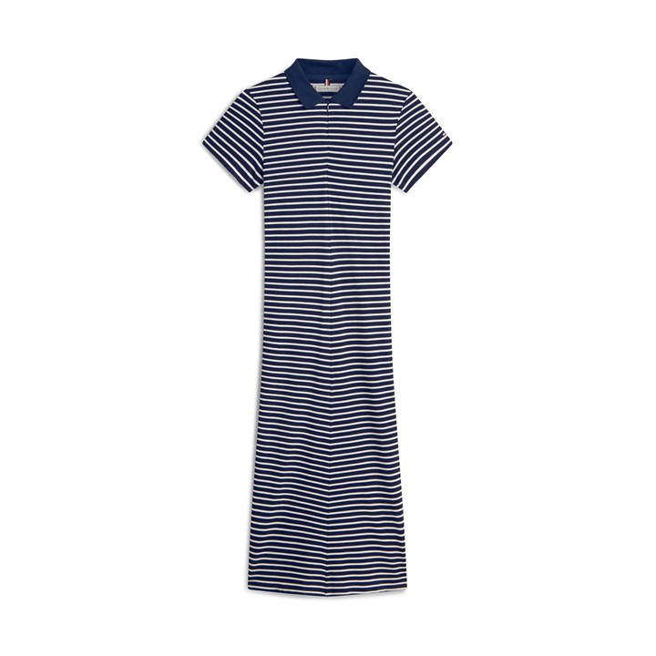Tommy Hilfiger Women's Blue Tommy Lyoc Pique Drs Ld62