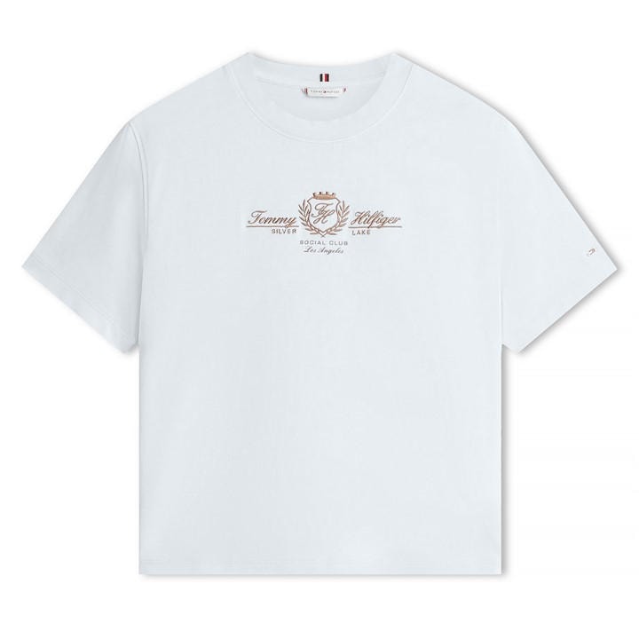 Tommy Hilfiger Women's Blue Tommy Varsity Cr Tee Ld62