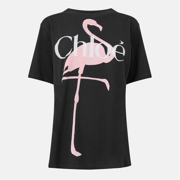 Chloe Women's Black Flamingo T Ld62