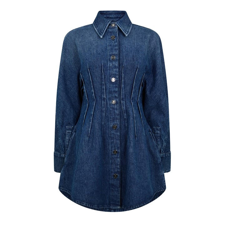 Givenchy Women's Blue Giv Denim Mini Dress - Size 10