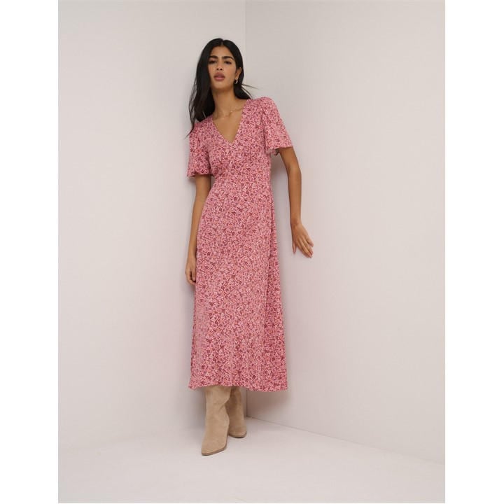 Nobodys Child Women's Pink Nc Atlas Midi Dress