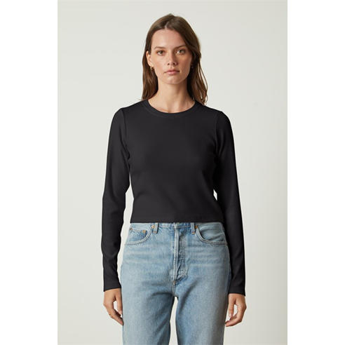 Velvet by Graham and Spencer - Women's Regular Fit Ribbed T-Shirt