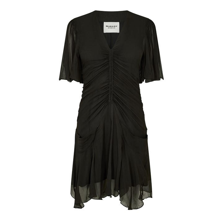 Marant Etoile Women's Black Vivienne Mini Dress - Size 10