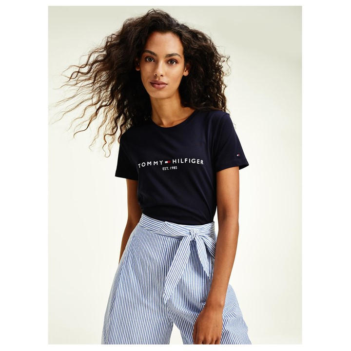 Tommy Hilfiger Women's Blue Essential T Shirt Size 8