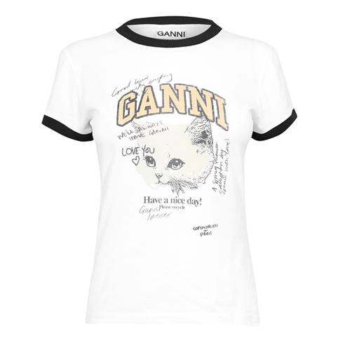 GANNI - Women's Basic Cotton Jersey T-Shirt