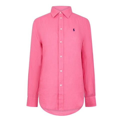 POLO RALPH LAUREN - Women's Linen Long Sleeve Oxford Shirt