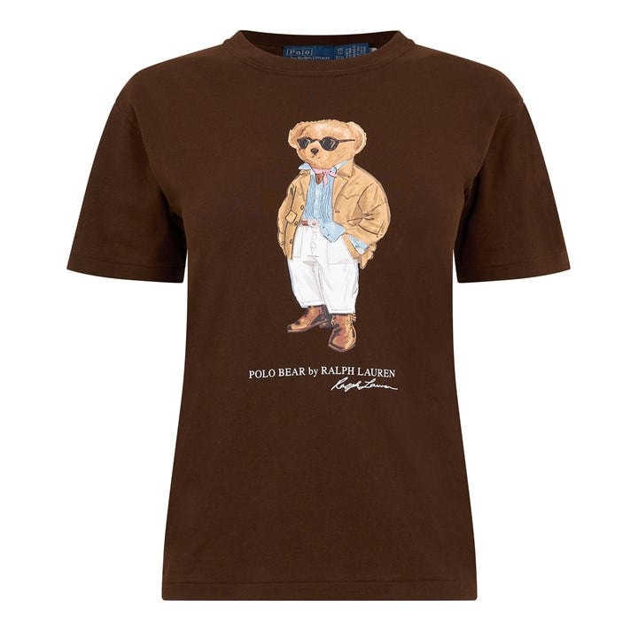 Polo Ralph Lauren Women's Brown Polo Bear Tee Ld61