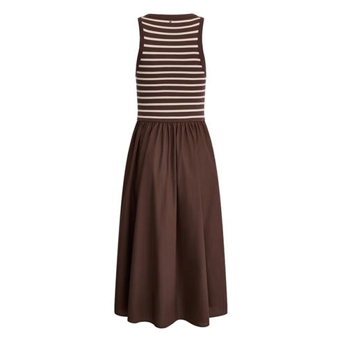 DKNY - DKNY Jeans Rib Henley Tank Dress W/ Poplin Skirt